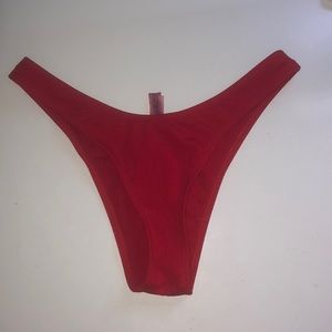 red bikini bottoms